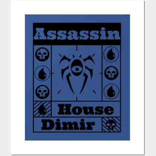 House Dimir | Assassin | MTG Guild Black on Blue Design Posters and Art